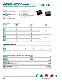 Datasheet R03L05 manufacturer Recom