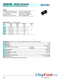 Datasheet R0515D manufacturer Recom