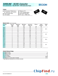Datasheet R05A12 manufacturer Recom
