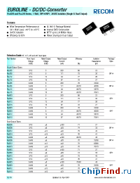 Datasheet R05K15 manufacturer Recom