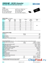 Datasheet R05V05 manufacturer Recom