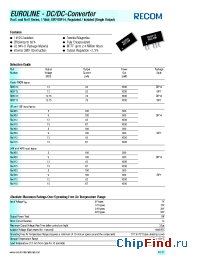 Datasheet R05X05 manufacturer Recom
