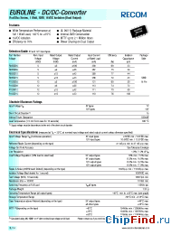 Datasheet R12SD05 manufacturer Recom