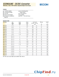 Datasheet RBB-0512D manufacturer Recom