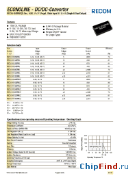 Datasheet REC10-XX05DRWL manufacturer Recom