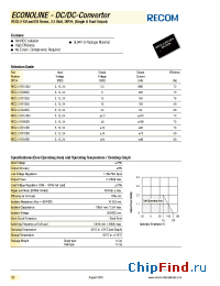 Datasheet REC2.2-0505DU manufacturer Recom