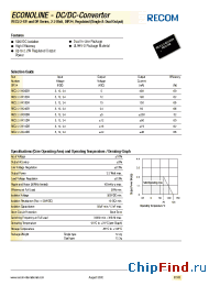 Datasheet REC2.2-0505SR manufacturer Recom