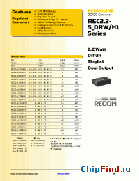 Datasheet REC2.2-123.3SRWH1 manufacturer Recom