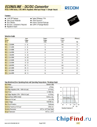 Datasheet REC2.2-2405SRW manufacturer Recom
