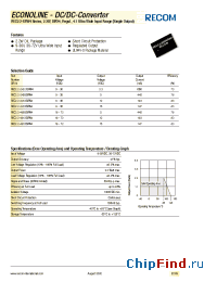 Datasheet REC2.2-2405SRW4 manufacturer Recom