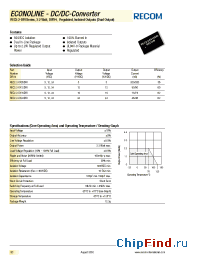 Datasheet REC2.2-XX05DRI manufacturer Recom