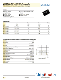 Datasheet REC2.2-XX05DUI manufacturer Recom