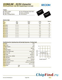 Datasheet REC3-0505DR manufacturer Recom