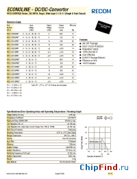 Datasheet REC3-4805SRW manufacturer Recom
