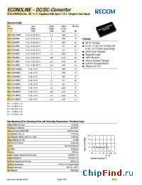 Datasheet REC5-2409DRWL manufacturer Recom