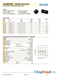 Datasheet RE-XX09S manufacturer Recom