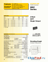Datasheet REZ-0505S manufacturer Recom