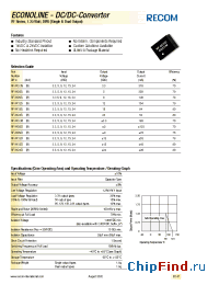 Datasheet RF-0505D manufacturer Recom