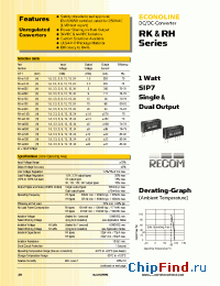 Datasheet RH-051.8D manufacturer Recom