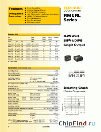 Datasheet RM-0512S manufacturer Recom