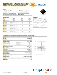 Datasheet ROM-XX12S manufacturer Recom