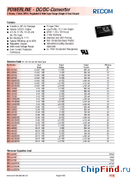 Datasheet RP03-0512 manufacturer Recom