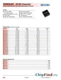 Datasheet RP03-12012DH manufacturer Recom