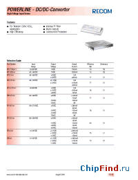 Datasheet RP7E1/x1 manufacturer Recom