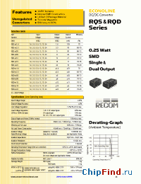 Datasheet RQD-2415 manufacturer Recom