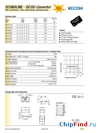 Datasheet RSD-151.8DH manufacturer Recom