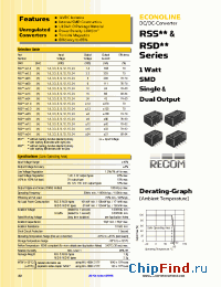 Datasheet RSS-0515 manufacturer Recom