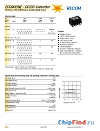 Datasheet RSZ-1604 manufacturer Recom