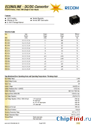 Datasheet RTD-0912 manufacturer Recom
