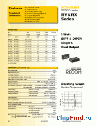 Datasheet RX-0509S manufacturer Recom