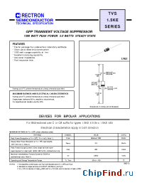 Datasheet 1.5KE130CA-T manufacturer Rectron