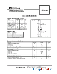 Datasheet 1N4448-B manufacturer Rectron