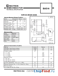 Datasheet BAS16 manufacturer Rectron