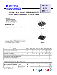 Datasheet BR2505 manufacturer Rectron