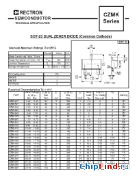 Datasheet CZMK22V manufacturer Rectron