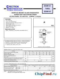 Datasheet ESM101-W manufacturer Rectron