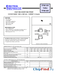 Datasheet FFM10W manufacturer Rectron