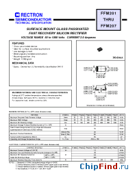 Datasheet FFM201-W manufacturer Rectron
