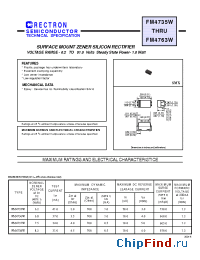 Datasheet FM4735W manufacturer Rectron