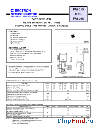 Datasheet FR804S-T manufacturer Rectron