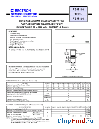Datasheet FSM101-B manufacturer Rectron