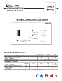 Datasheet GMZJ4.3B manufacturer Rectron