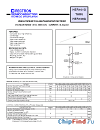 Datasheet HER101G-T manufacturer Rectron