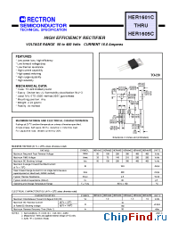 Datasheet HER1603C manufacturer Rectron