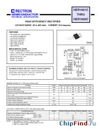 Datasheet HER1604A manufacturer Rectron