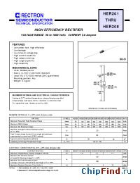 Datasheet HER201-B manufacturer Rectron